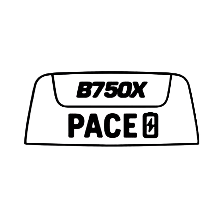 Logo PACE label B750X in the group at Gräsklipparbutiken (5997135-02)