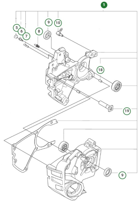 Crankcase Assy Th, 39Cc in the group  at Gräsklipparbutiken (5998093-02)
