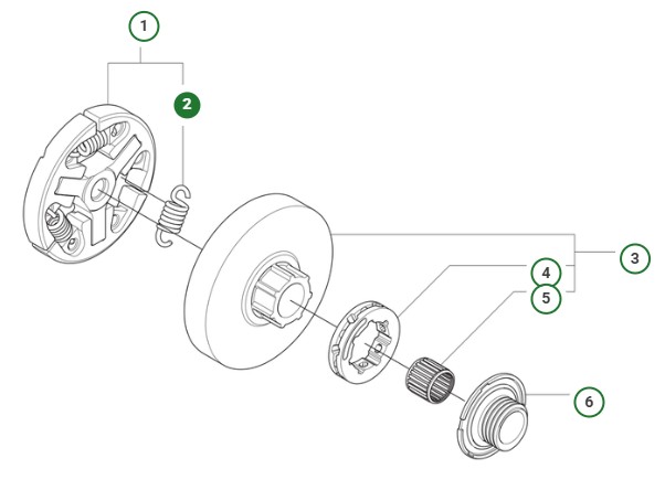 Clutch spring 564XPG in the group at Gräsklipparbutiken (5998582-01)