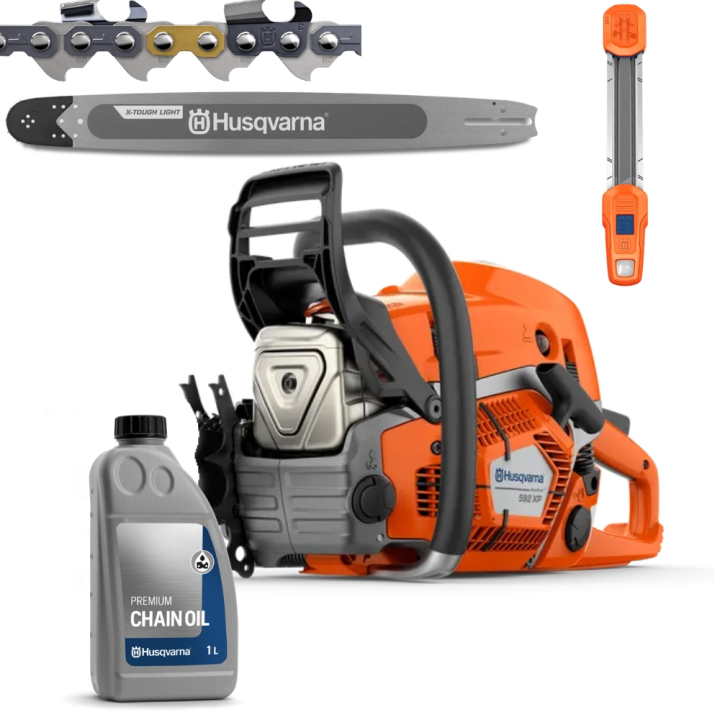 Husqvarna 592 XP®G 28'' Starter Kit in the group Forest and Garden Products / Husqvarna Chain saws / Chainsaws at Gräsklipparbutiken (9704934)