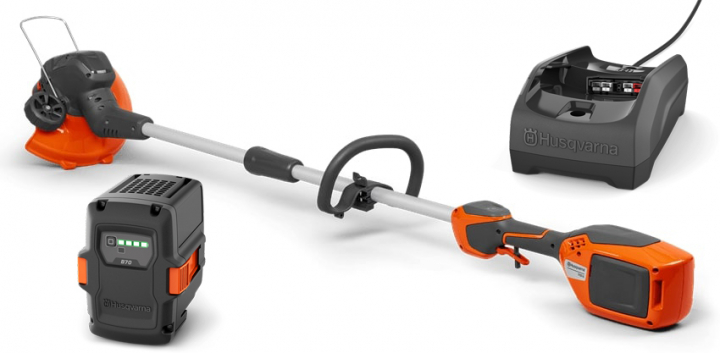 Husqvarna 110iL Battery Trimmer + B70 & C80 in the group Forest and Garden Products / Husqvarna Brush Cutters/Trimmers / Battery powered grass trimmers & brushcutters at Gräsklipparbutiken (9705312-02)