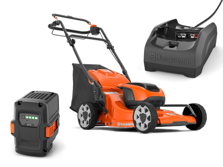 Husqvarna LC 142iS + B140 & C80 in the group Lawn Mowers / Battery lawn mowers at Gräsklipparbutiken (9705419-02)