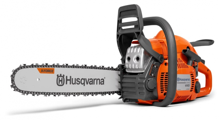 Husqvarna 445 II E-Series TrioBrake Chainsaw in the group Forest and Garden Products / Husqvarna Chain saws / Chainsaws at Gräsklipparbutiken (9705592-33)