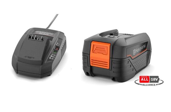 Husqvarna battery & charger kit Aspire™ B72 4.0Ah and C70 in the group Forest and Garden Products / Husqvarna Aspire™ 18v battery series / Batteries and chargers at Gräsklipparbutiken (9706009)