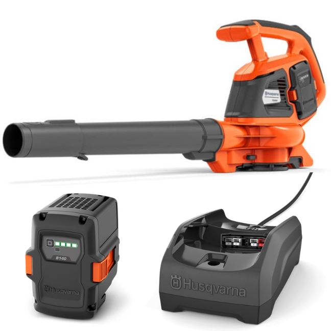 Husqvarna 120iBV Battery Leaf Blower + B140 & C80 in the group Forest and Garden Products / Husqvarna Leaf Blowers / Battery powered blowers at Gräsklipparbutiken (9706498-04)