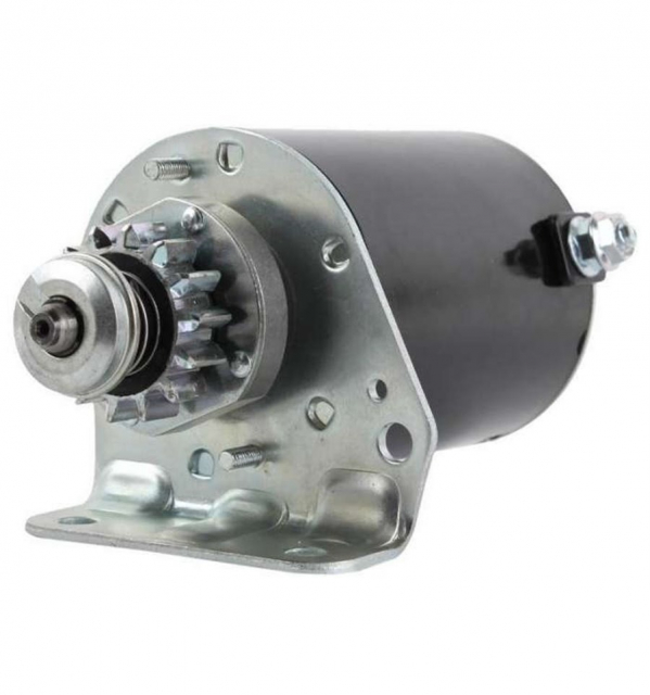 Starter motor with steel-clad drive
