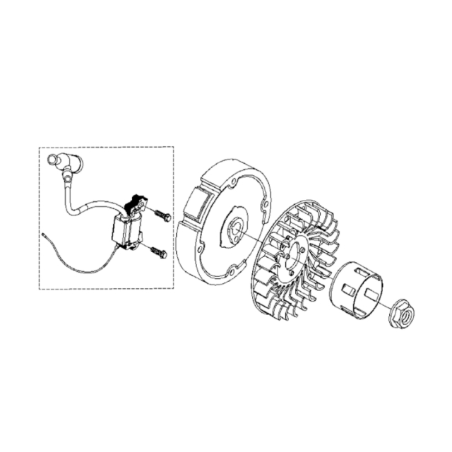 Flywheel assembly flywheel and ign