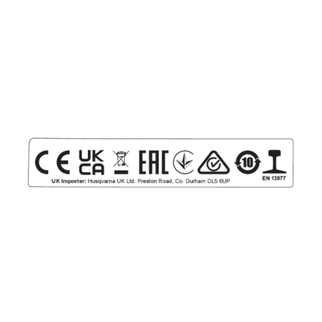Decal warning k 1 PACE rail - left - ROW
