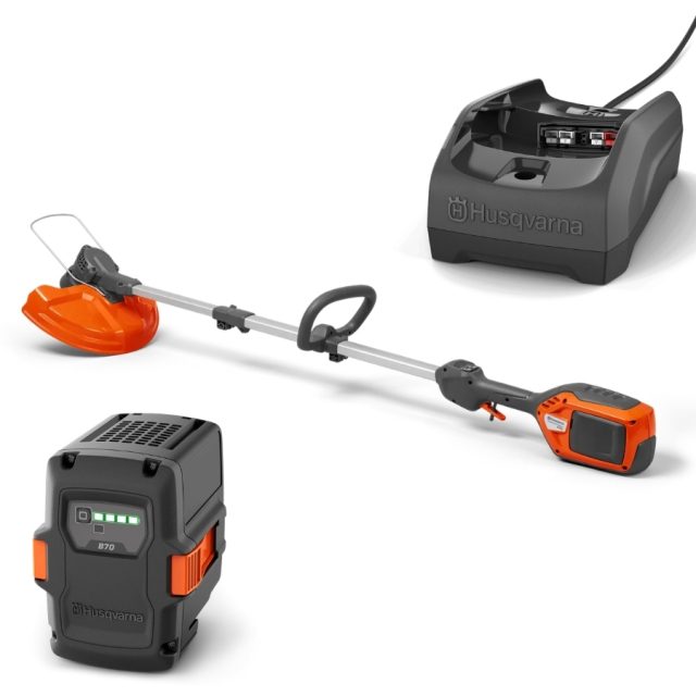 Husqvarna 215iL Tri-Cut Battery Trimmer + B70 & C80