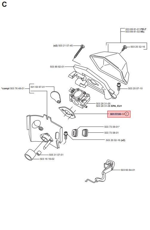 Carburetor Gasket 5017700-02