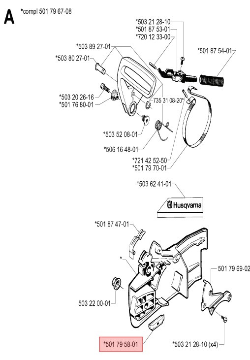 Husqvarna Chain Guide 5017958-01 5017958-01