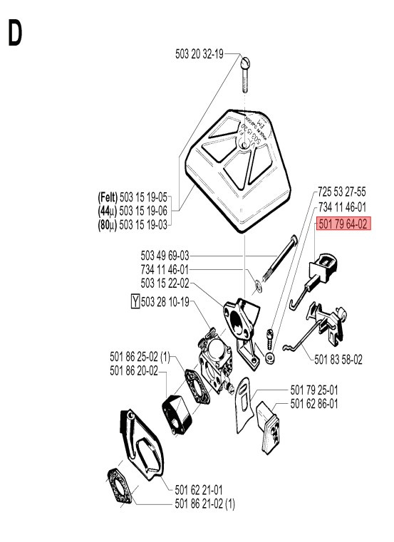 Husqvarna Choke Control 5017964-02