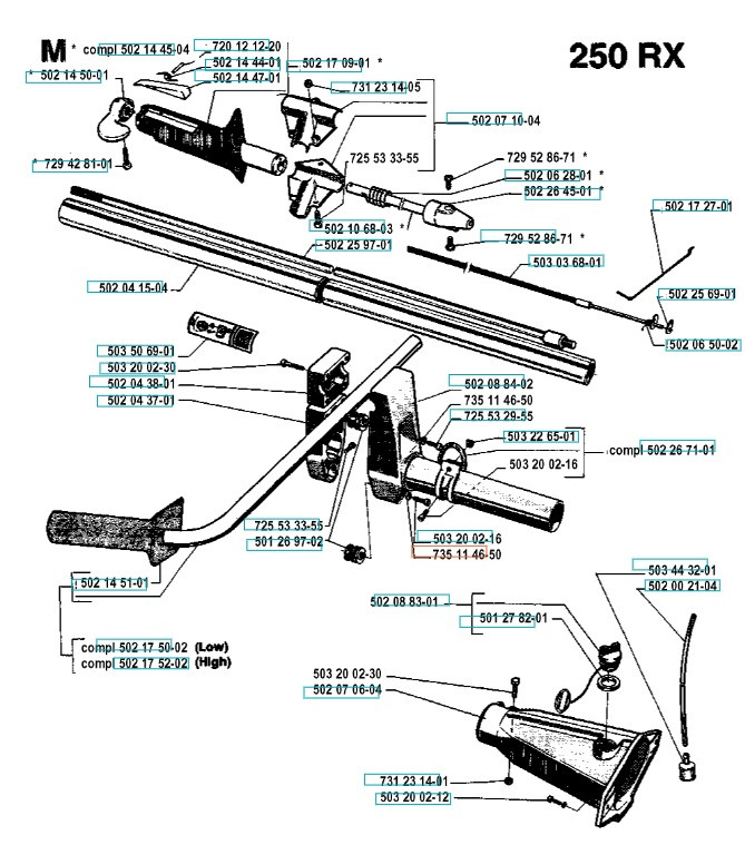 Petrol tank 250R, 250RX