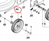 Drive wheel Five Sheet metal rim, Red Drive wheel Five Sheet metal rim, Red