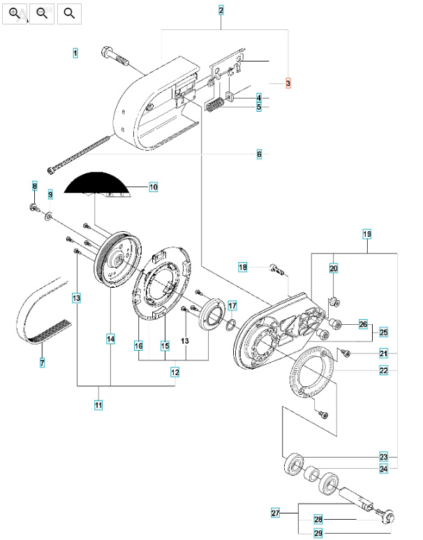 Belt tensioner Kpl