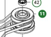 Pulley Husqvarna Rider 111B, 112C, Jonsered FR2312 Pulley Husqvarna Rider 111B, 112C, Jonsered FR2312