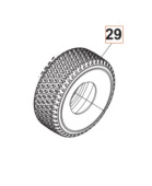 Tire, front 15 x 6-6 Tire, front 15 x 6-6