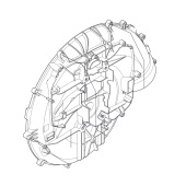 Fan housing half engine side h Fan housing half engine side h