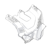 Cover engine housing warning Cover engine housing warning