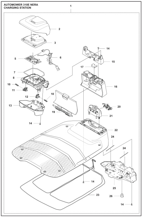Antenna charging station Automower NERA