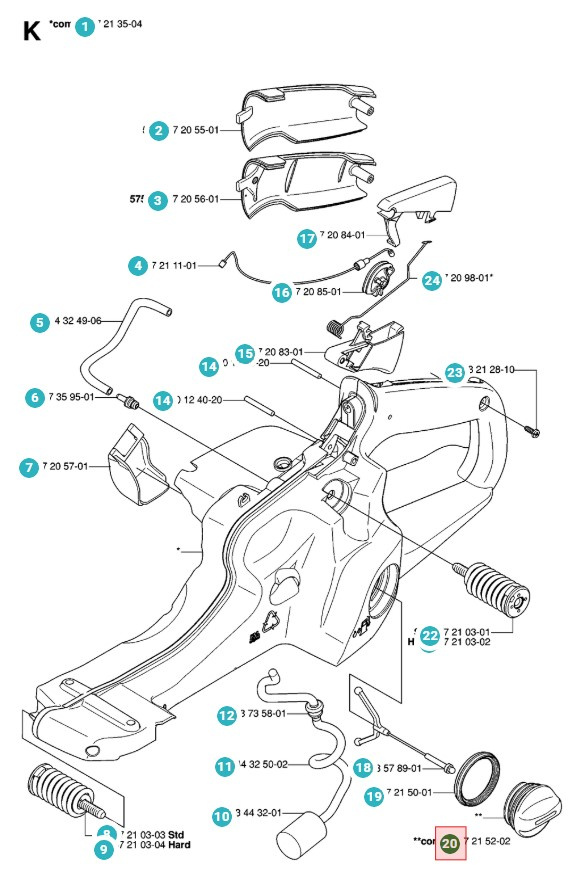 Tank Cap 455 Rancher, 460 Rancher, 575XP etc