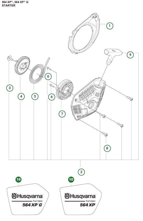 Starter sticker 564XP