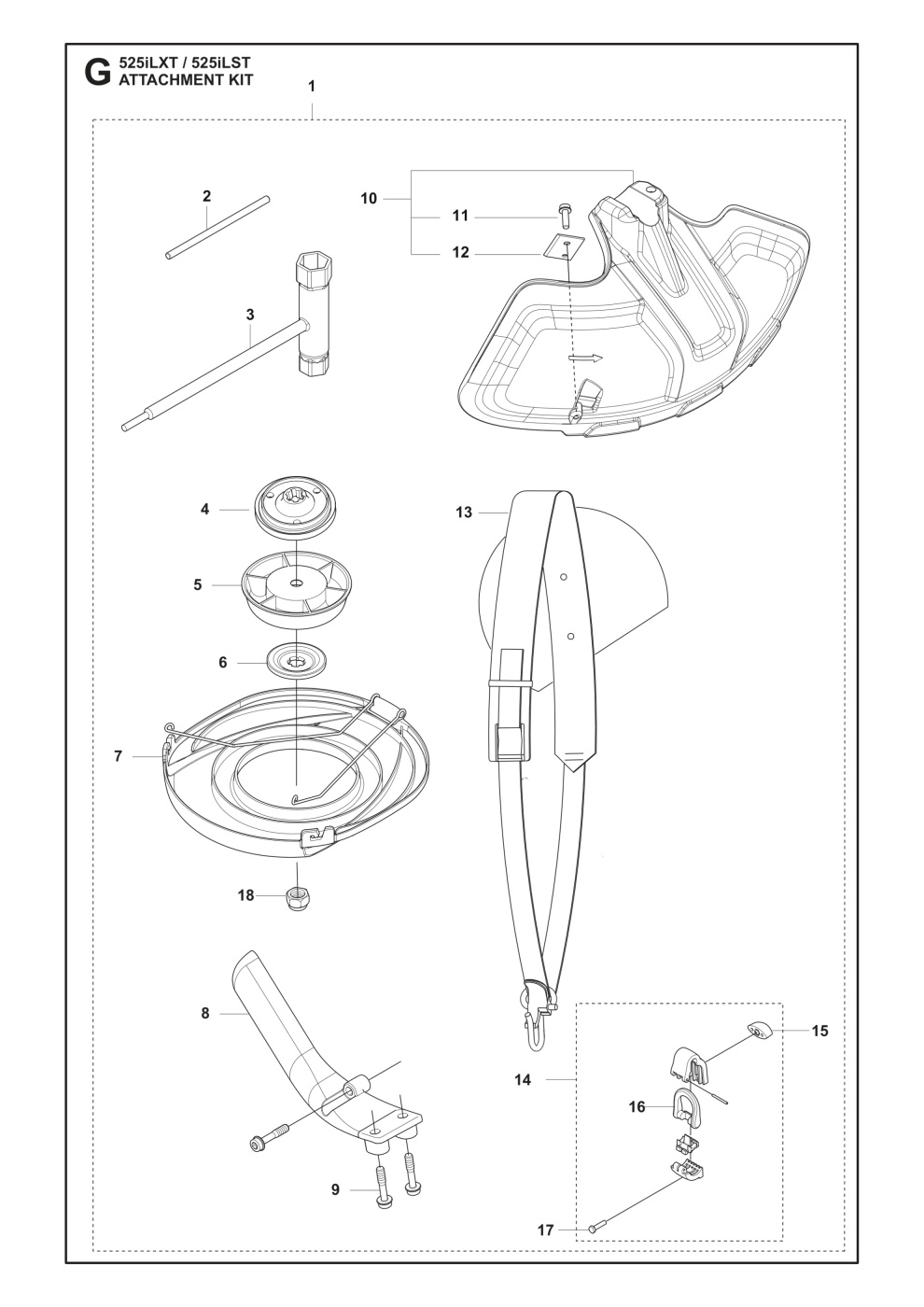 Attachment J-Handle Kit Row