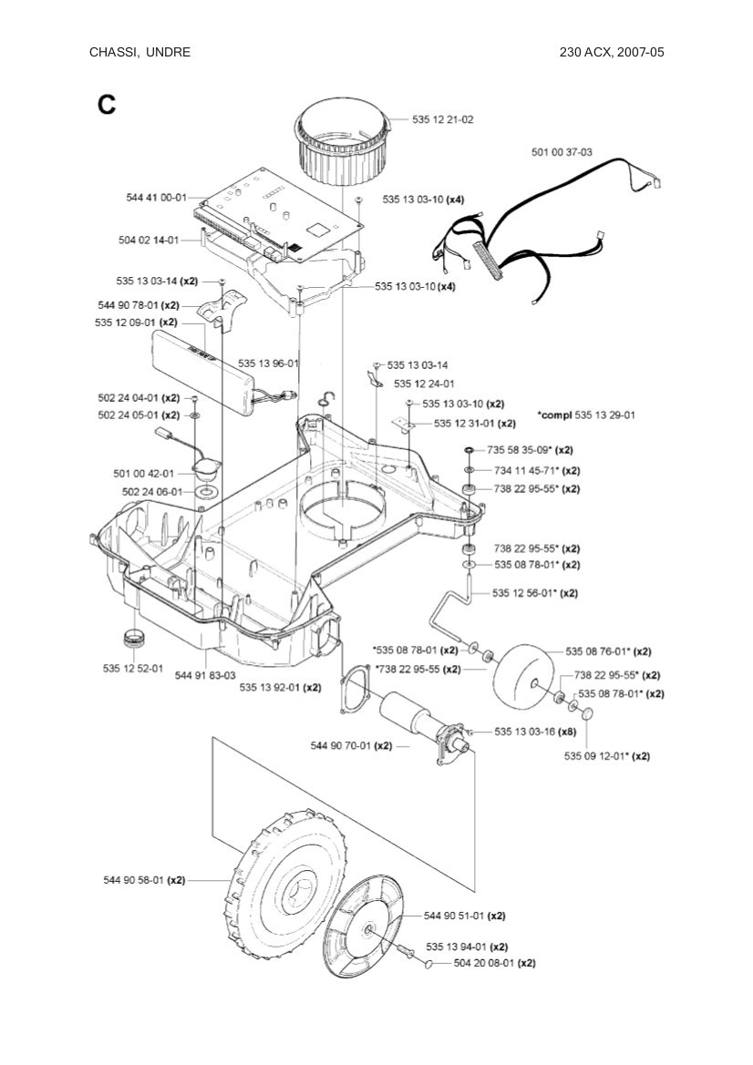 Wheel motor 230/260/265 ACX