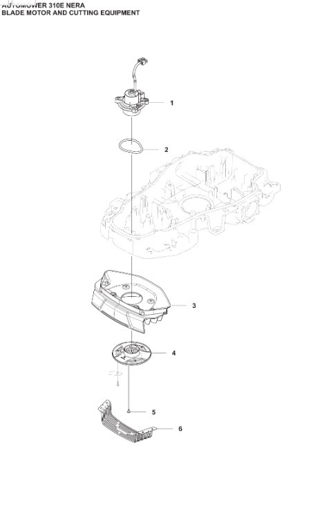 Cutting motor rear Automower 310E Nera, 410XE Nera