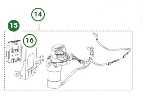 Battery holder Husqvarna HS166AE