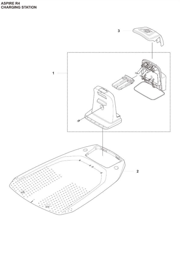 Charge station housing incl PCB Aspire R4