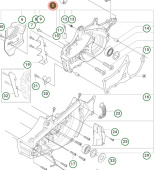 Crankcase assembly 555 grey Crankcase assembly 555 grey