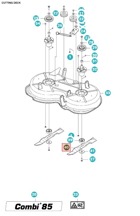 Husqvarna Blade Combi 85 Rider 111B, 112C, FR2312MA