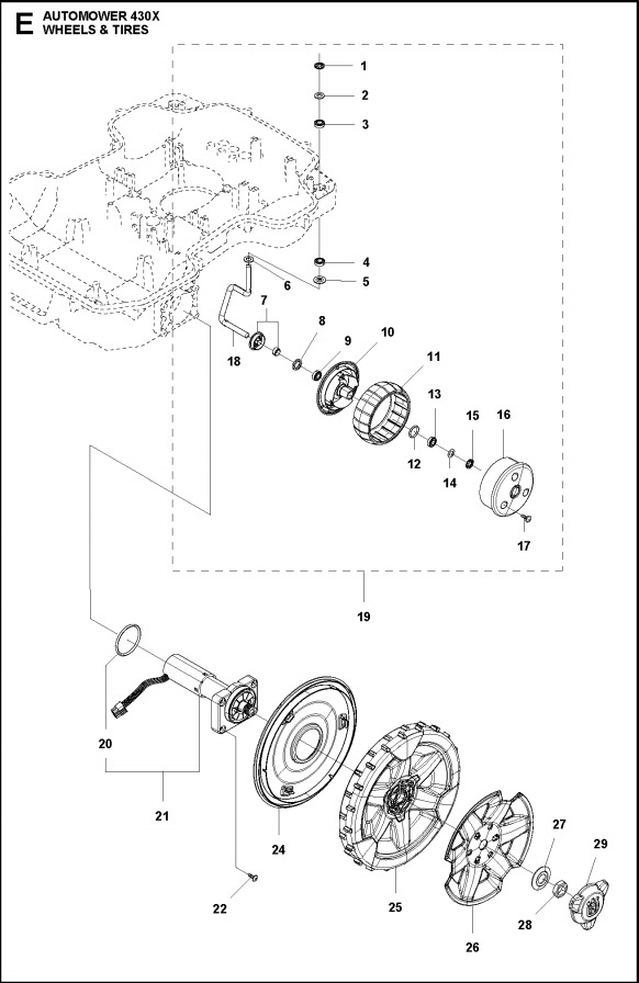 Motor Kit Drive Wheel 320, 330X, 420, 430X, 440, 450X