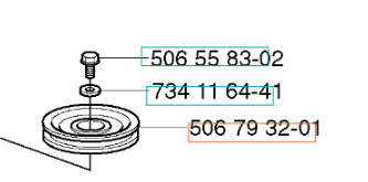 Belt tensioner wheel