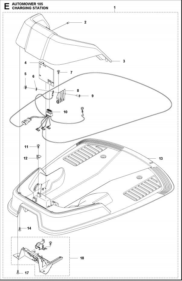 Loom Charging station Automower 105 & Gardena