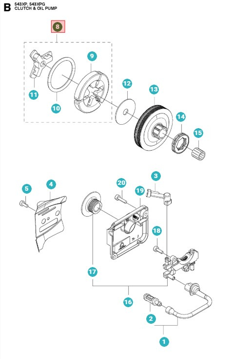 Clutch Husqvarna 543XP