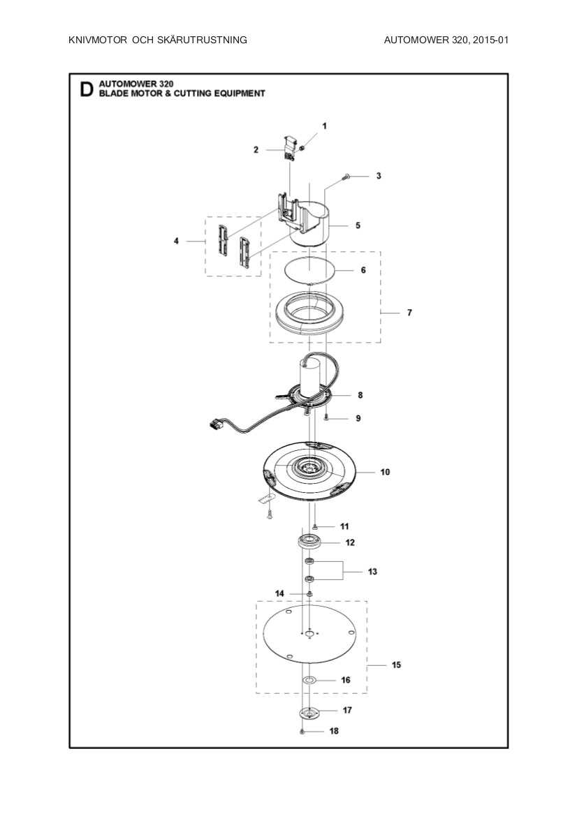 Cutting motor Automower 320, 330X