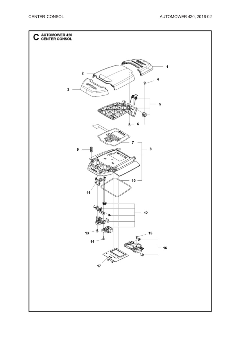 Display Circuit board Automower 420, 430X, 440, 450X(2016-2018)