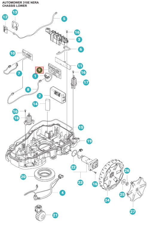 Circuitboard Motor Control Automower 435X, NERA