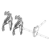 Left-hand auger flights Left-hand auger flights
