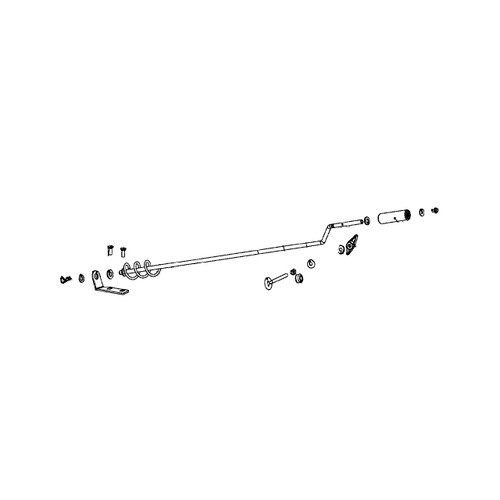 Chute rotator handle and components