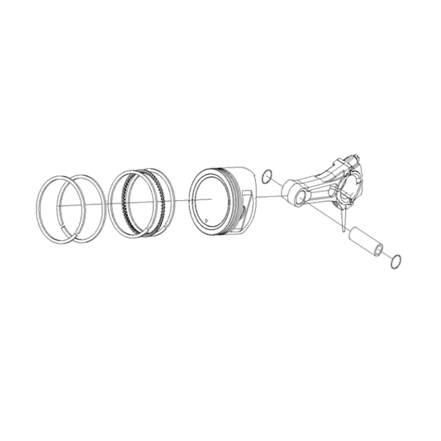 Piston assembly piston-conrod