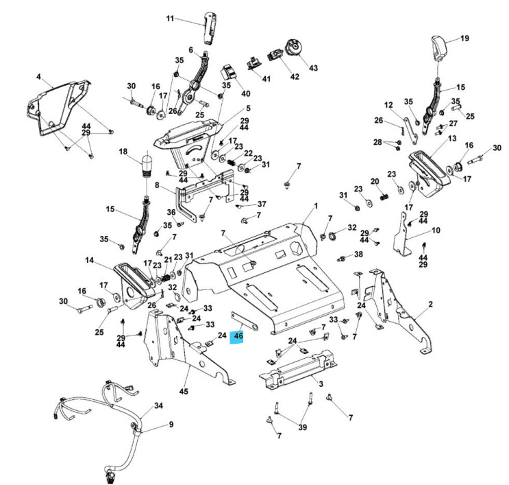 Brace Chute Deflector Cable Su