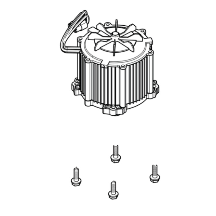 Motor assembly BLDC 1500W with com