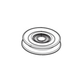 Pulley assembly with bearing spa d Pulley assembly with bearing spa d