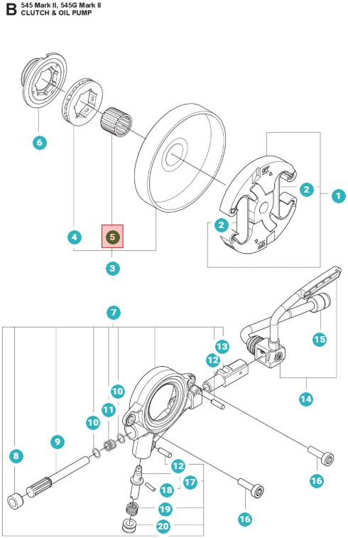 Needle Bearing 345, 350, 545 Mark II, 550XP Mark II, 560XP Mark II