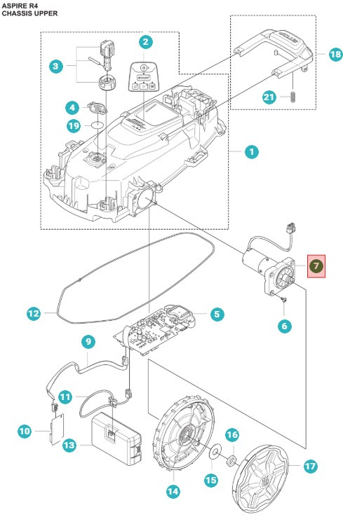 Wheel motor Aspire R4