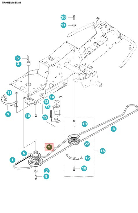 Belt Rider Rider 216, 320, Jonsered FR2215, FR2216