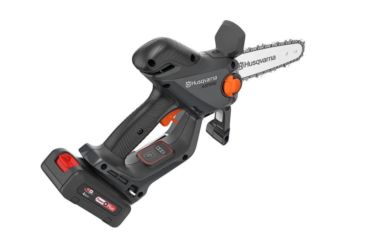 Husqvarna Aspire™ P8X-P4A battery pruning saw with battery and charger